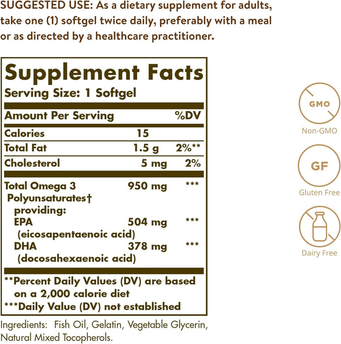 Omega 3 Triple fuerza 950 mg Solgar