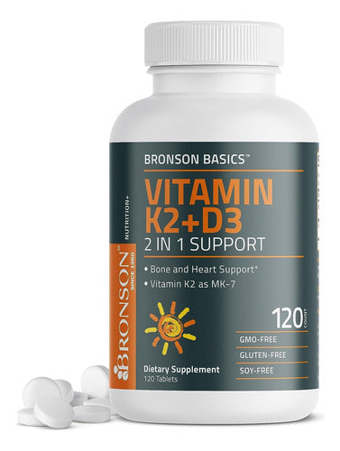 Vitamina K2 90 mcg Con Vitamina D3 125 mcg Bronson