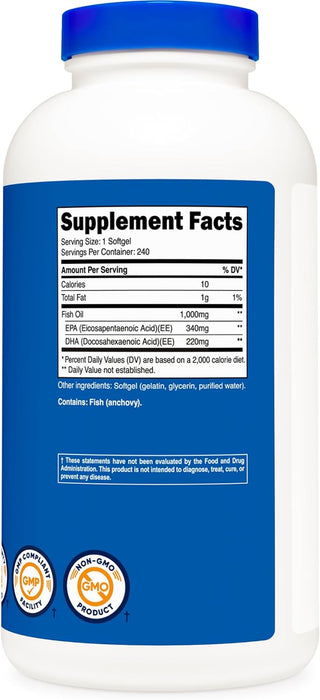 Aceite de Pescado 1000 mg Nutricost