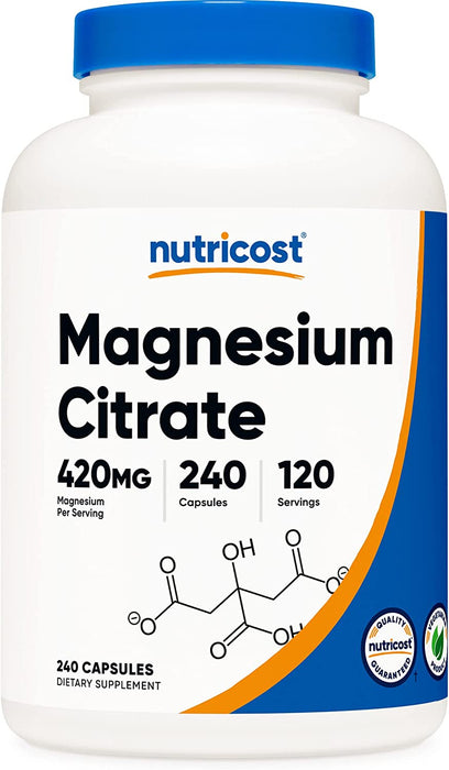 Citrato de Magnesio 420 mg Nutricost