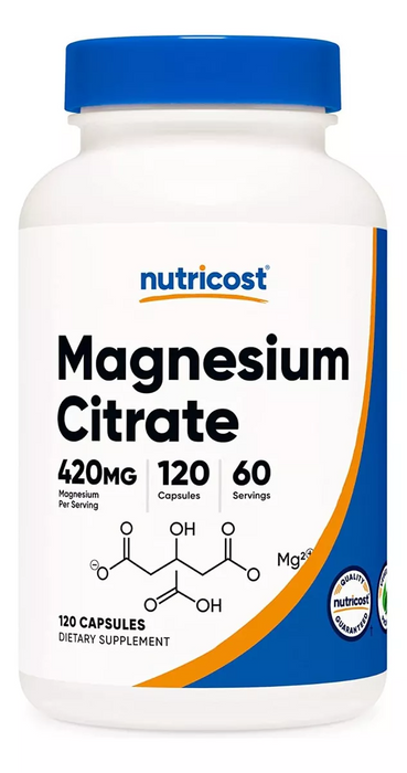 Citrato de Magnesio 420 mg Nutricost