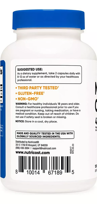 Citrato de Magnesio 420 mg Nutricost