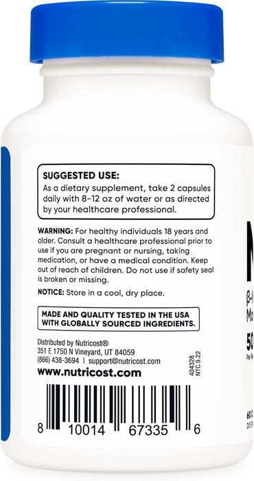 NMN 500 mg – Nutricost | Apoyo a NAD⁺ y Energía Celular