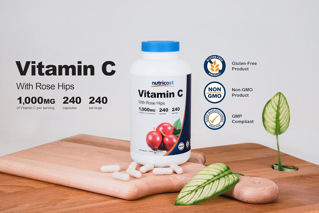 Vitamina C 1000mg con Rosa Mosqueta Nutricost