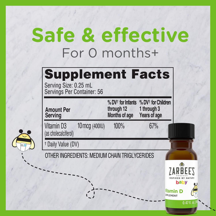 Vitamina D3 para bebes Zarbees Naturals Baby
