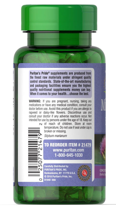 Extracto de Cardo Mariano 1000 mg Puritan's Pride