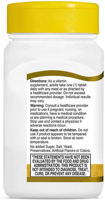 Niacinamida en Tabletas 500 mg 21st Century