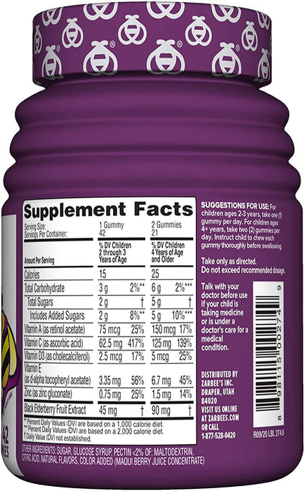 Zarbee's Naturals Gomitas Multivitaminas Elderberry