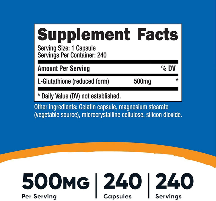 Glutation 500 mg Nutricost