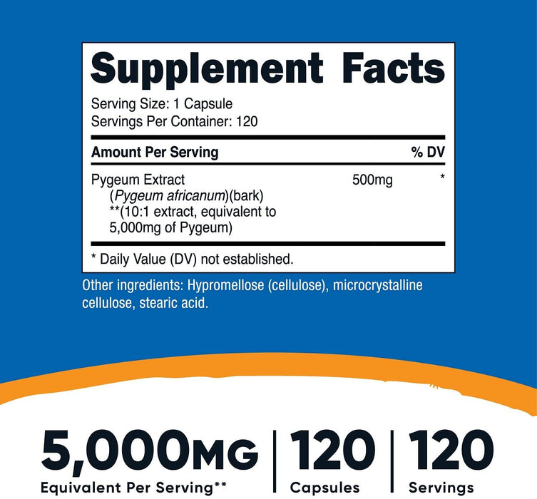 Corteza de ciruelo africano 5000 mg Nutricost