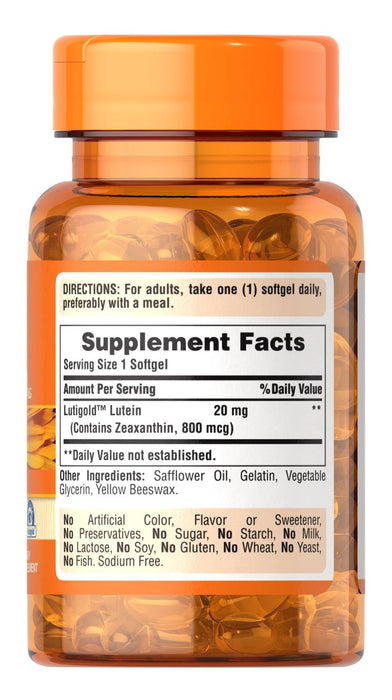 Luteína 20 mg Lutigold Puritan's Pride