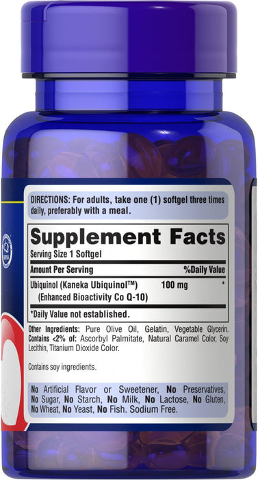 Ubiquinol Co Q10 100 mg Puritan's Pride