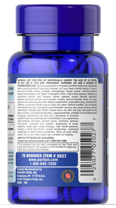 DHEA 50 mg Dehidroepiandrosterona Puritans Pride