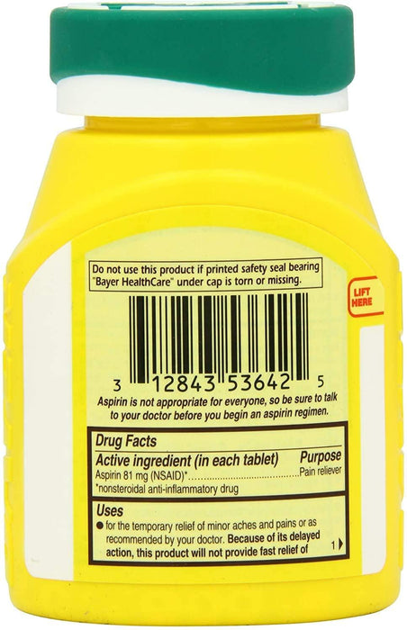 Aspirina Bayer Americana 81 mg