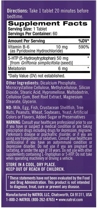 Melatonina + 5-HTP Triple acción Natrol