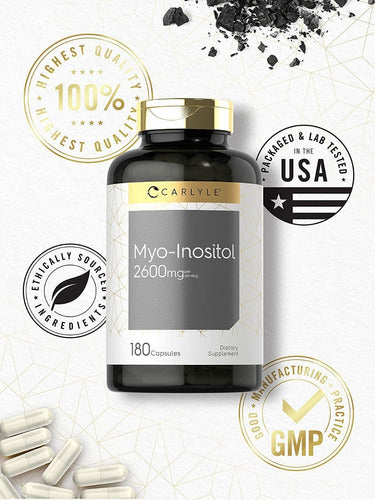 Myo Inositol 2600 mg Carlyle 180 Suplemento Inositol