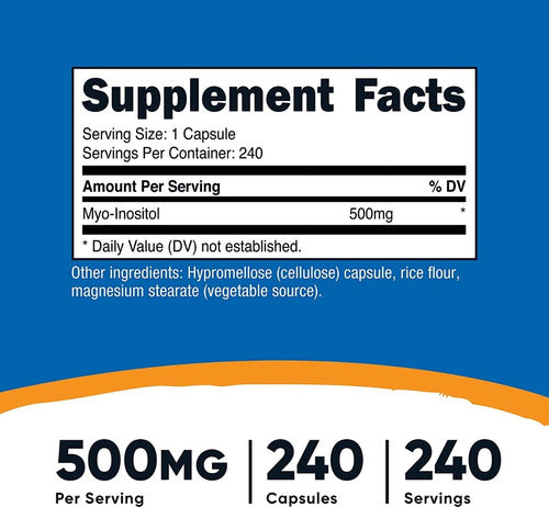 Myo Inositol 500 mg Nutricost