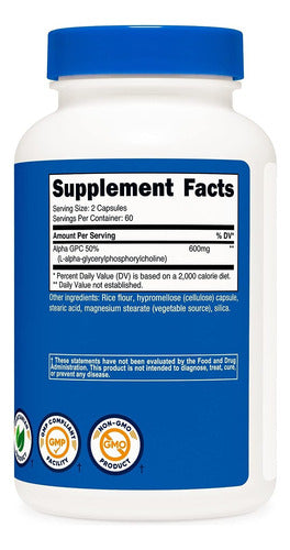 Alfa glicerofosfocolina 600 mg NutricSuplemento Alpha Gpc ost