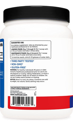 Creatina Monohidratada Sabor Ponche 71 Servicios Nutricost