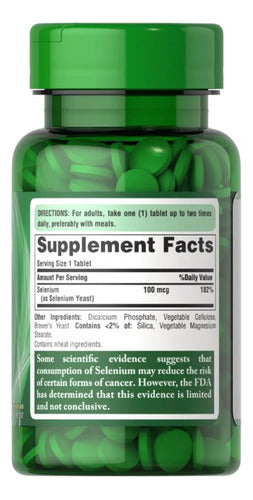 Suplemento Selenio 100 Mcg Puritan's Pride