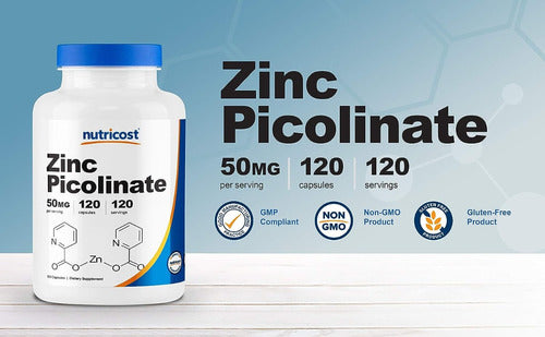 Picolinato De Zinc 50 mg Importado Nutricost