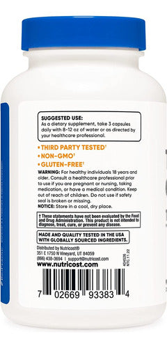 Precursor De Testosterona Complex 1800 mg Nutricost