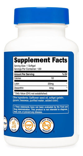 Zeaxantina 4mg Con Luteína 20mg Nutricost