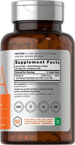 Vitamina A 10,000ui Alta Concentración Horbaach