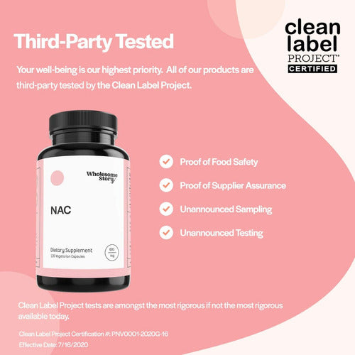 Nac Suplemento N-acetilcisteína 600 Mg Wholesome Story