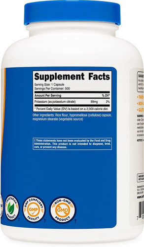 Citrato De Potasio 99 Mg Formula Americana