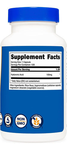 Acido Hialuronico 100 mg Nutricost