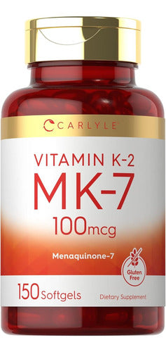 Vitamina K2 Mk7 de 100 mcg Pastillas suaves Carlyle