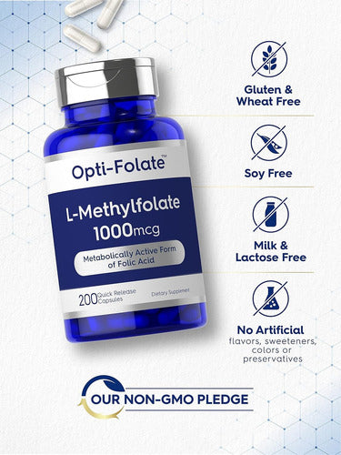 L Metilfolato 1000 mcg Acido Folico Carlyle