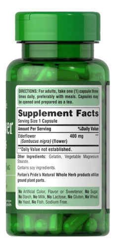 Flor De Sauco 400 mg Antioxidante Puritan's Pride