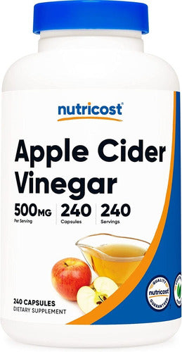 Vinagre De Manzana En Cápsulas 500 mg Nutricost