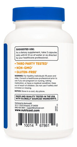 Tongkat Ali Extracto 1000 mg Con Pimienta Negra Nutricost