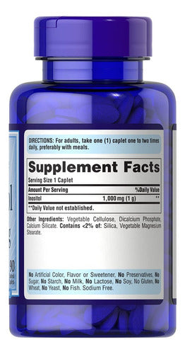 Inositol 1000 Mg Con 90 Tabletas Puritan's Pride
