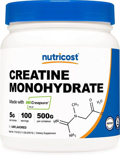 Creatina Con Sello Creapure 100 Servicios Importada Original Nutricost
