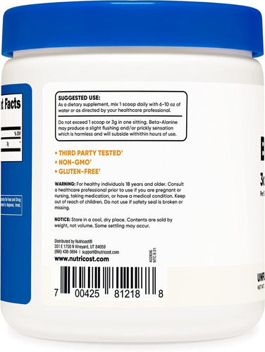Beta Alanina en polvo Beta-alanine 300 Gramos Nutricost