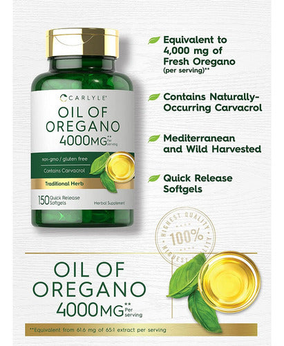 Aceite De Oregano Super Concentrado 4000 mg Carlyle