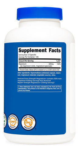 Glicinato De Magnesio 420 mg Nutricost