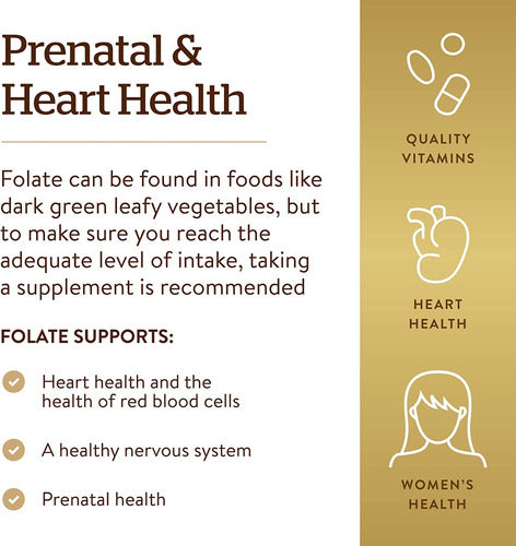 Folato 1333mcg Acido Folico 800mcg Folate 250 Tabletas