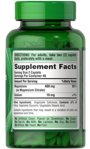 Citrato De Magnesio 200 Mg Puritan's Pride