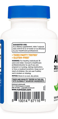 Capsulas De Aloe Vera 20,000 Mg Nutricost