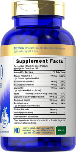 Complejo B Formula Concentrada 250 Capsulas Blandas Carlyle