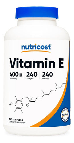 Vitamina E 400 UI Con 240 Capsulas Suaves Nutricost
