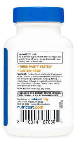 Zeaxantina 4mg Con Luteína 20mg Nutricost