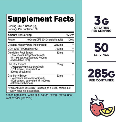 Creatina Para Mujeres Nutricost 50 Servicios