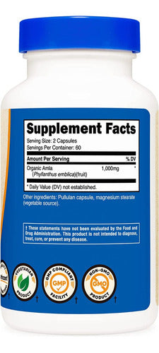 Amla Organica En Capsulas 1000 Mg Nutricost