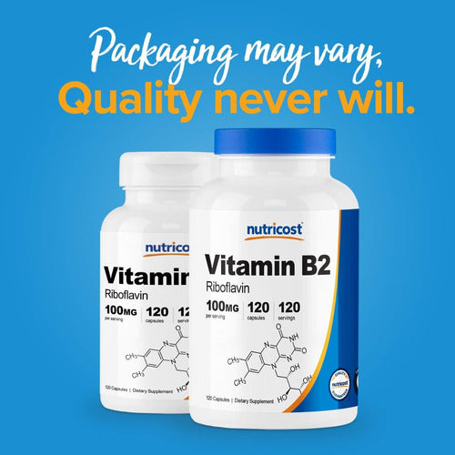 Vitamina B2 Riboflavina 100 Mg Nutricost
